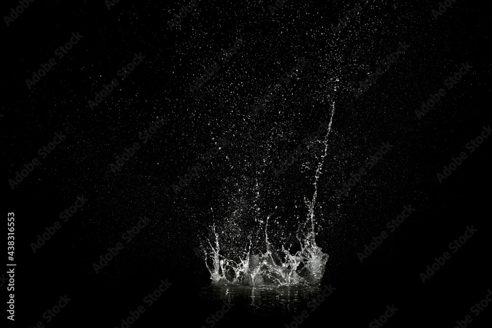 water splash on black background Stock Photo | Adobe Stock
