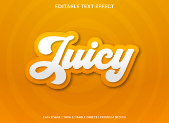 Poster - juicy text effect template with abstract style use for business logo and brand