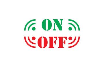 on off signal icon, wifi radio logo. Wireless technology