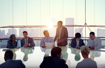 Wall Mural - Business people in a meeting