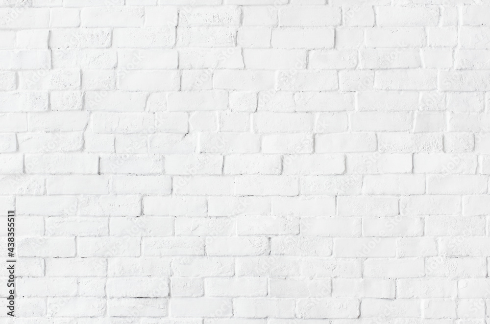 White brick wall textured background Stock Photo | Adobe Stock