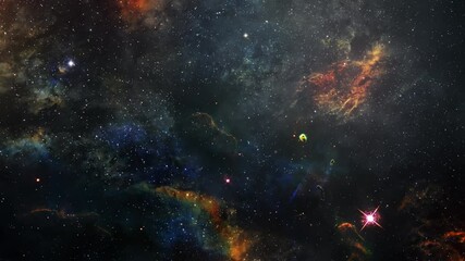 Wall Mural - the nebulae of cygnus space flight exploration on deep space. 4k 3d flight into the crescent nebula.