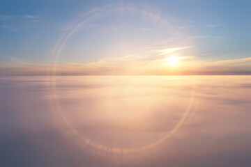 Wall Mural - sunrise sky watercolor gradient colors, beautiful abstract nature wallpaper