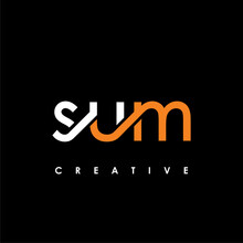 SUM Letter Initial Logo Design Template Vector Illustration