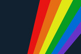 Flaga LGBT, grafika kolorowa. Tęcza z kolorami, która oznacza wolność. Tło abstrakcyjne
