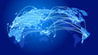 グローバルデジタルネットワークイメージ青色背景
