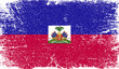 Haiti flag with grunge texture