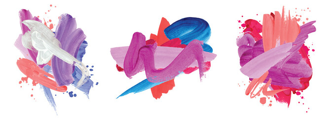 absract design watercolor brush strokes composition hand drown