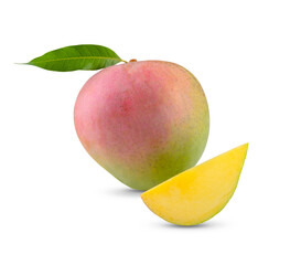 Wall Mural - Fresh  mango on white background