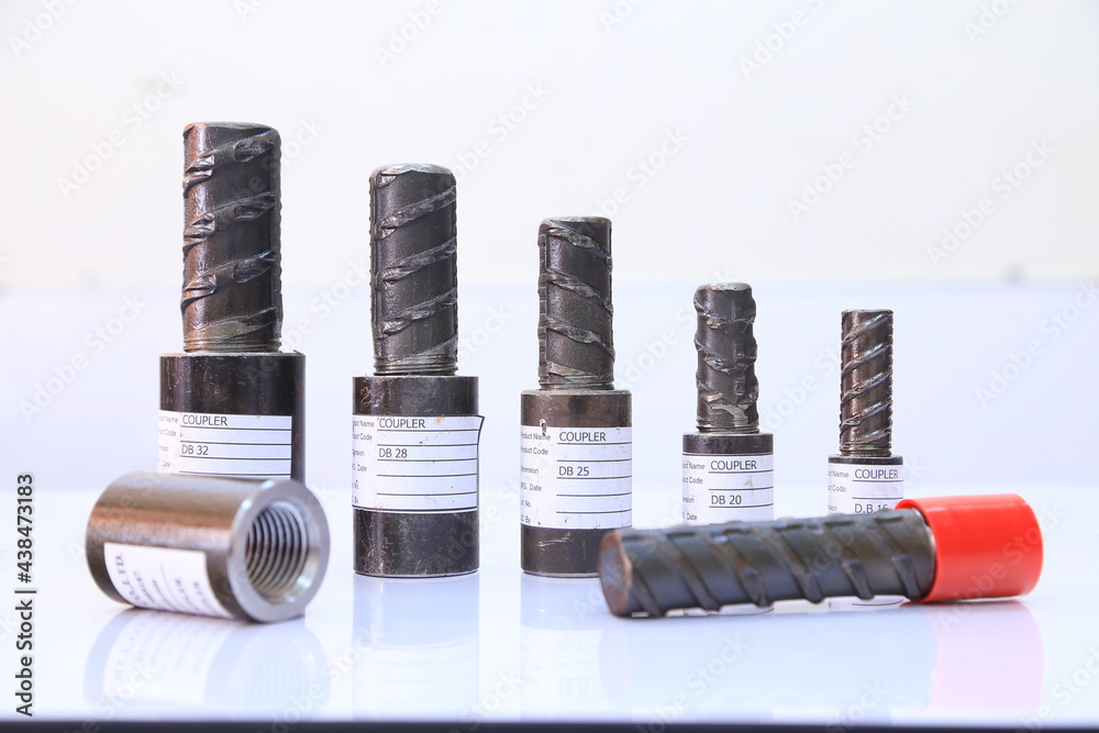 High Rise Column Rebar Foto de Stock Couple rebar is a threaded joint used to connect rebar in ...