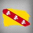 Flag of Lorraine brush strokes. Flag Lorraine region of France on transparent background for your web site design, app, UI. French Republic.  EPS10.