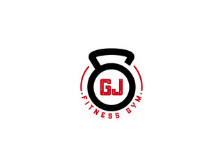 Letter GJ Logo, Gym GJ, fitness gj logo icon design