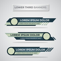 Poster - Abstract modern geometric lower third banner template design