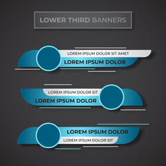 Poster - Abstract modern geometric lower third banner template design