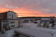 Beautiful winter sunset Finland Kerava