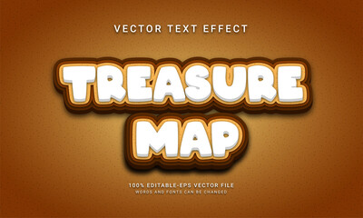 Wall Mural - Treasure map editable text effect themed wild adventure