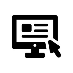 Aufkleber - Computer screen icon. Cursor on computer desktop vector illustration. Website symbol.