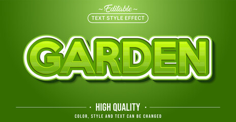 Poster - Editable text style effect - Green Garden text style theme.