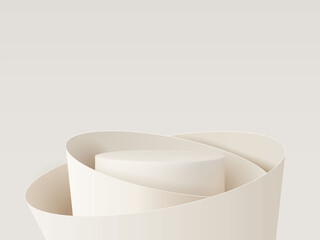 Poster - 3D rendered podium for your product showcase. Vector 3d illustration.