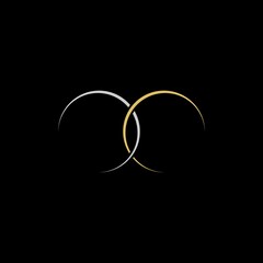 Poster - Illustration vector graphic of double ring logo design, perfect for your company logo