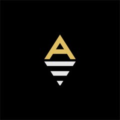 Poster - Initial letter AE logo. Fit for your company logo