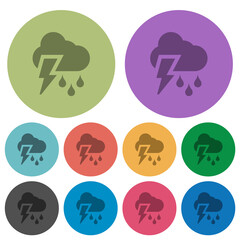 Sticker - Stormy weather color darker flat icons