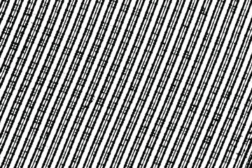 Aufkleber - Grunge texture of the fabric surface in a diagonal checkered pattern. Abstract monochrome background. Vector illustration. Overlay Template