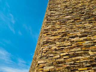 Wall Mural - 배경으로 사용 가능한 돌로 만든 건물, 돌무늬 벽(Stone wall usable as background)