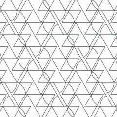 Wall Mural - geometric vector pattern, repeating small triangle and a curved triangle side. pattern is clean for 
