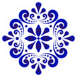 blue and white flower element