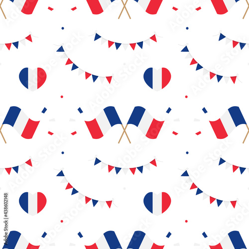 Dekoracja na wymiar  francuskie-flagi-i-elementy-projektu-wektor-wzor-tla-dla-francuskich-swiat