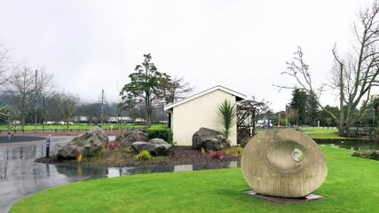 Sticker - Kuirau Park panoramic view, Rotorua, New Zealand