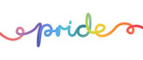 Fototapeta Dinusie - Pride word in rainbow colors