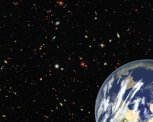 Wall Mural - magnificent earth in outer space. the elements of this image furnished by nasa.