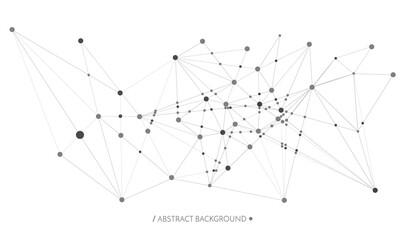 Aufkleber - Vector technology concept. Connected Lines and dots. Network sign. Geometric connected abstract background.