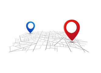 Poster - Map GPS navigation. City street map with pins. Route dashboard app. Vector route navigator.