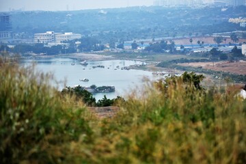 view of the city from above