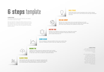 Poster - Infogrpahic stairs steps diagram template