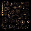 © Kristina Chistiakova - Big set of magic and astrological symbols. Mystical signs, silhouettes, zodiac, tarot cards. Vector illustration