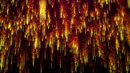 Poster - Abstract Falling Magic Particles Background Loop/ 4k animation of an abstract background with colorful falling particles seamless looping for holidays and events celebration