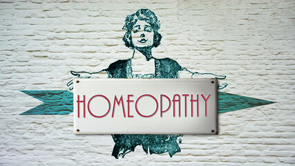 Wall Mural - Street Sign to Homeopathy