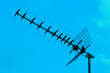 Closeup of a digital terrestrial television antenna