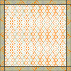 Poster - Fantastic flower ornament. Beautiful vector pattern. Design can be used for Scarf, Card, bandana print, kerchief design, napkin