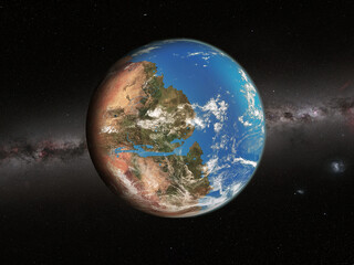 Wall Mural - artist view of the terraforming mars planet
