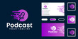 © Royin - podcast icon logo and design data rate and business card