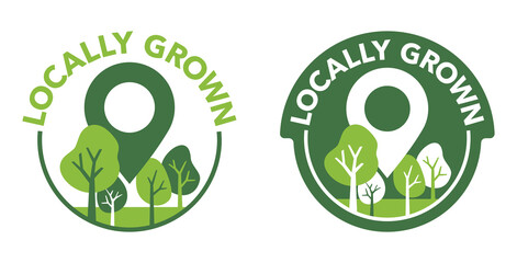 Locally grown badge for food labeling