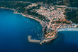 Aerial view of the port of Scilla. Reggio calabria, Italy