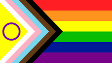 New LGBTQ Pride Flag Vector. New & Updated Intersex Inclusive Progress Pride Flag. Banner Flag For LGBT, LGBTQ Or LGBTQIA  Pride.	

