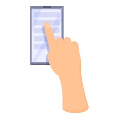 Poster - Write sms smartphone icon. Cartoon of Write sms smartphone vector icon for web design isolated on white background