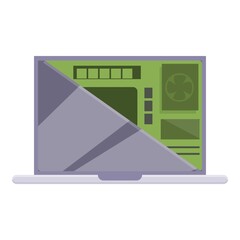 Poster - Motherboard laptop repair icon. Cartoon of Motherboard laptop repair vector icon for web design isolated on white background